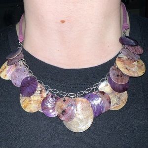 Purple shell necklace